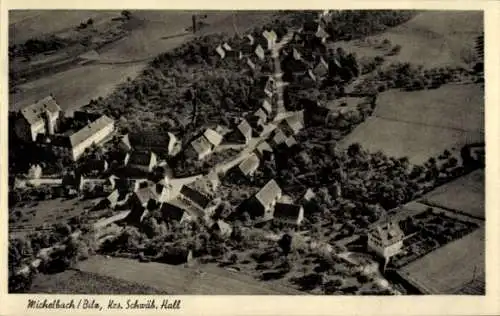 Ak Michelbach an der Bilz Württemberg, Luftbild vom Ort