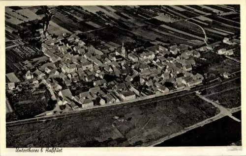 Ak Untertheres Theres in Unterfranken, Fliegeraufnahme