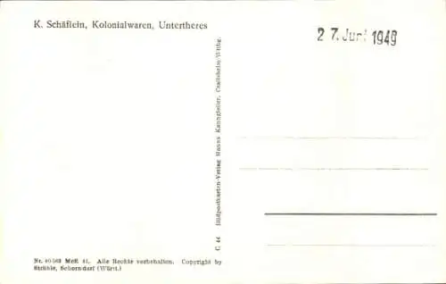 Ak Untertheres Theres in Unterfranken, Fliegeraufnahme