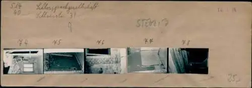Kontaktabzug Fotos Berlin Steglitz, Schlossparkgesellschaft, Schlossstraße 39, 5 Fotos ca. 4x2 cm