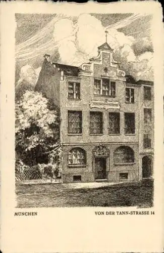 Studentika Ak München, Corpshaus Von der Tann Straße 14, KSCV