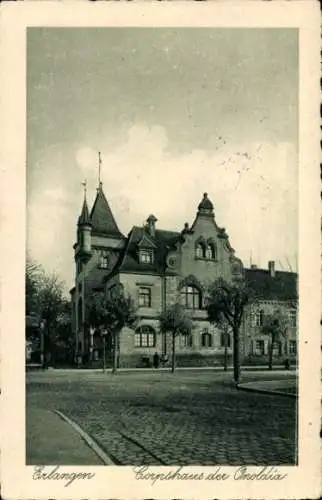 Studentika Ak Erlangen in Mittelfranken Bayern, Corpshaus der Onoldiam, Studentenverbindung 