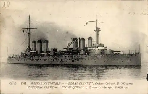 Ak Kriegsschiff Frankreich, Edgar Quinet