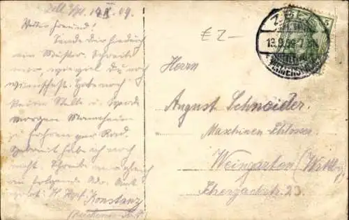 Passepartout Ak Männerportrait, Eichhörnchen