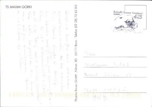 Ak TS Maxim Gorki, sowjetisches Kreuzfahrtschiff