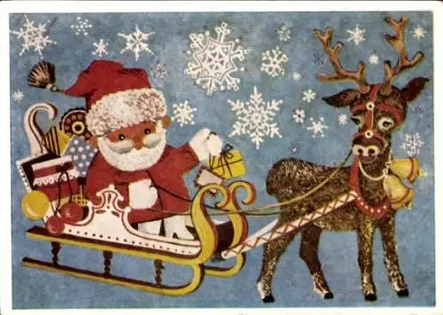 Ak Frohe Weihnachten, Weihnachtsmann, Geschenke