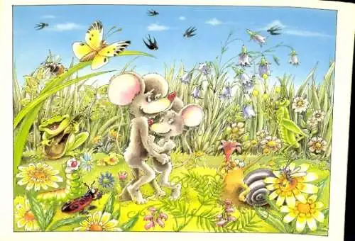 Ak Fest der Tiere, tanzende Mäuse