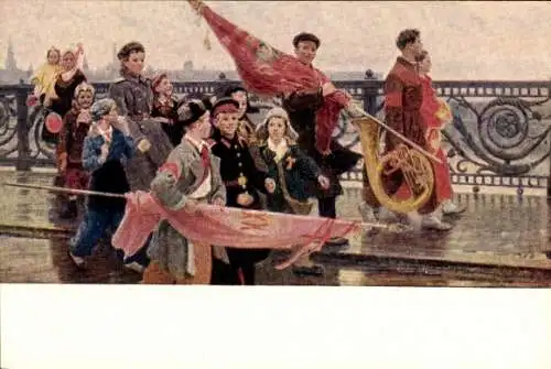 Künstler Ak Motschalski, Russland, nach der Demonstration