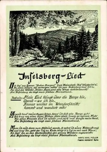 Lied Ak Inselsberg Lied, Karl Müller, Herbert Roth