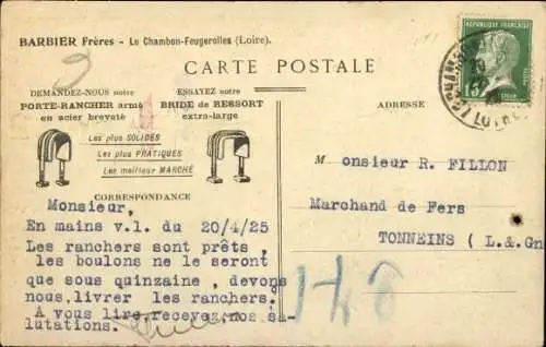 Ak Frankreich, Bauer, Rinderkarren, Humor