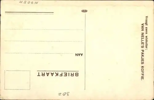 Ak Kaffee Van Nelle, Reklame, Frau in Tracht