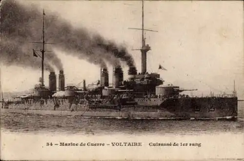 Ak Französisches Kriegsschiff Voltaire, Französische Marine