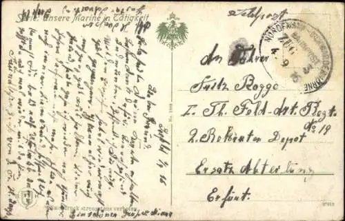 Ak Matrosen als Sanitäter hinter der Gefechtslinie