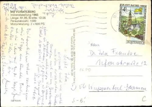 Ak Schiff MS Vorarlberg