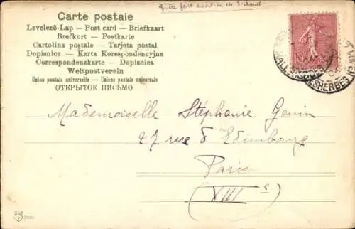 Künstler Ak Waldpartie, Hirsche