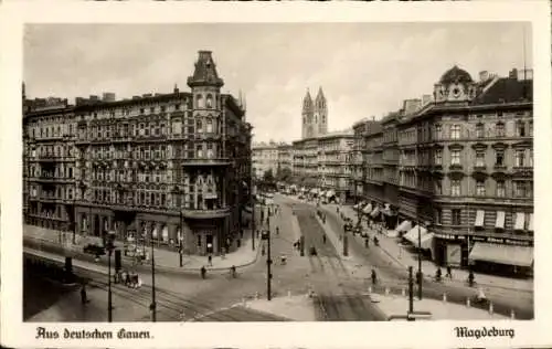 Ak Magdeburg an der Elbe, Hasselbach-Platz, Kirche