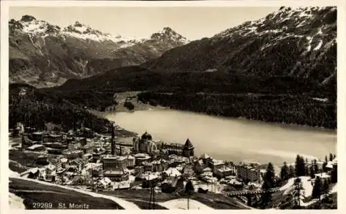 Ak Sankt Moritz Kanton Graubünden, Blick auf den Ort