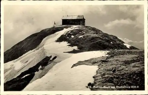 Ak Mühlbach am Hochkönig in Salzburg, Ed. Matras-Haus, Berg mit Schnee, Wolken, Hochgebirge