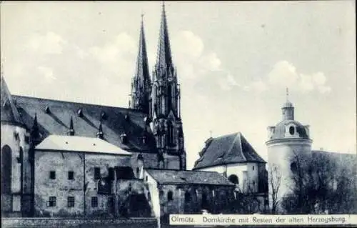 Ak Olomouc Olmütz Stadt, Domkirche, Reste der alten Herzogsburg