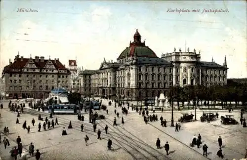 Ak München, Karlsplatz, Justizpalast