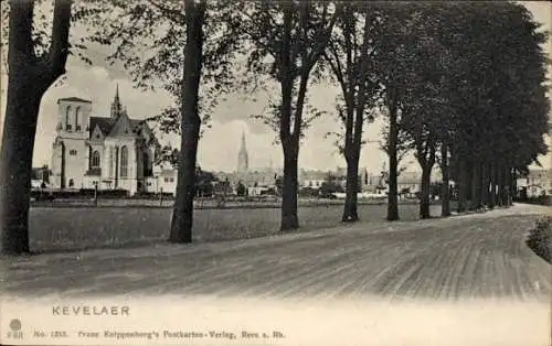 Ak Kevelaer am Niederrhein, Kirche, Allee