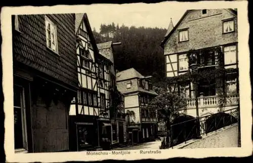 Ak Monschau Montjoie in der Eifel, Ortspartie, Rurstrasse