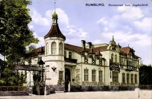 Ak Rumburk Rumburg Region Aussig, Restaurant zum Jagdschloss
