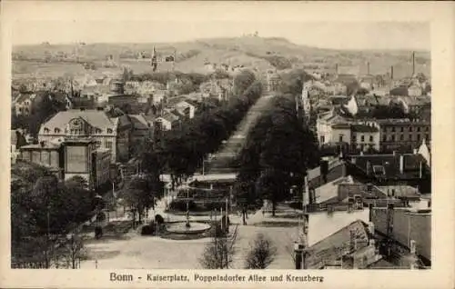 Ak Bonn am Rhein, Kaiserplatz, Poppelsdorfer Allee, Kreuzberg
