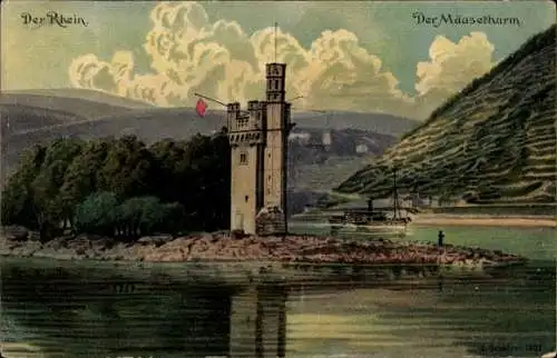 Ak Bingerbrück Bingen am Rhein, Mäuseturm