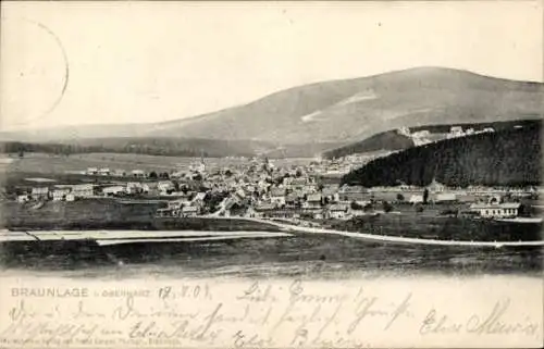 Ak Braunlage im Oberharz,  Fotografie, Natur, Berge, Siedlung