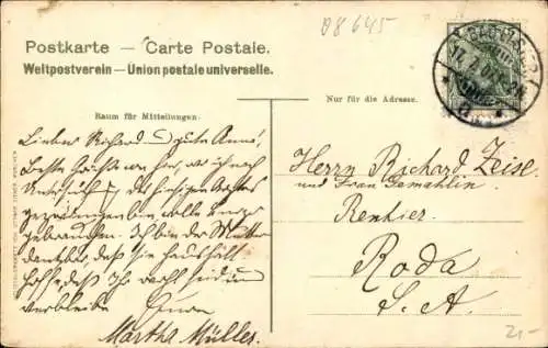 Ak Bad Elster Vogtland, Teilansicht des Ortes mit Kirche