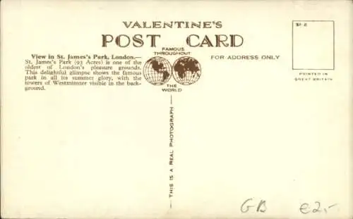 PC London City England, St. James's Park