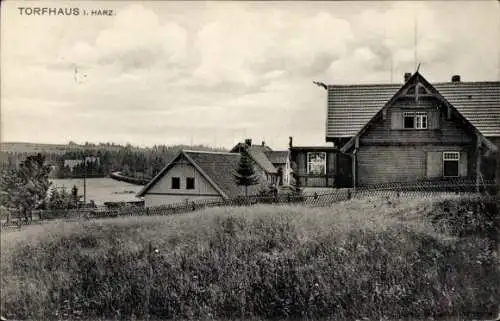 Ak Torfhaus Altenau Schulenberg Clausthal Zellerfeld im Oberharz, Teilansicht, Gebäude