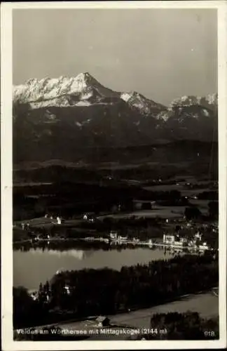Ak Velden am Wörthersee in Kärnten, Berg Landschaft mit Mittagskogel, Wörthersee, Postkarte 918