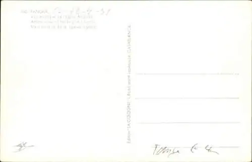 Ak Tanger Marokko, Palmbaum, englische Kirche, Makrt