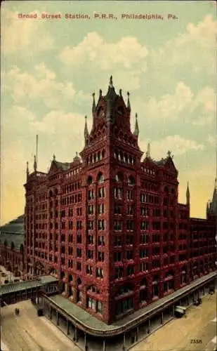 Ak Philadelphia Pennsylvania USA, Broad Street Station, historische Architektur, Postkarte, Fa...