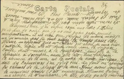 Ak Saint Aubin sur Mer Calvados, Chemin de la Mer