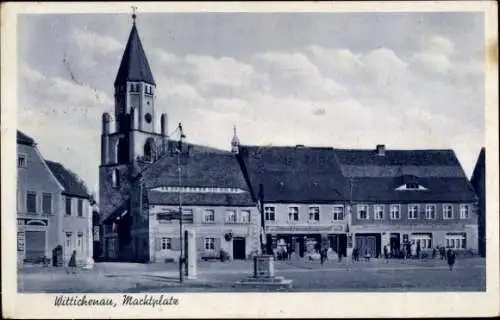 Ak Wittichenau in der Oberlausitz, Marktplatz