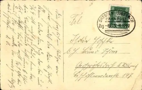 Ak Bischofswerda in Sachsen, Schöne Häuserzeile am Mühlteich, Bischofswerda