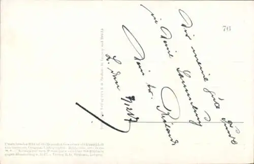 Künstler Ak Georgi, W., Postkutsche, Ortschaft