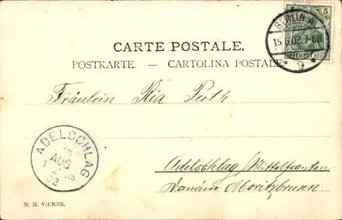 Litho Zwei Hunde, Gemaltes Porträt