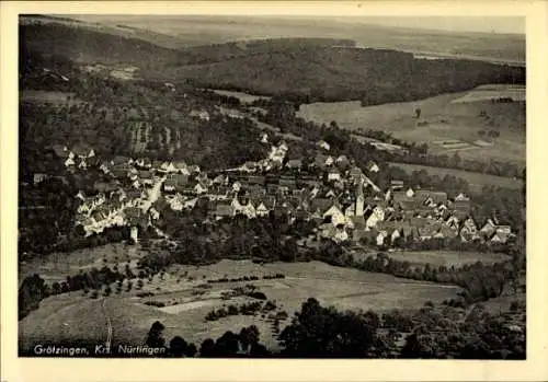 Ak Grötzingen Baden Württemberg, Fliegeraufnahme
