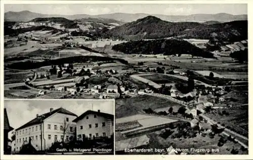 Ak Eberhardsreuth Schönberg im Bayerischen Wald, Fliegeraufnahme, Gasthof
