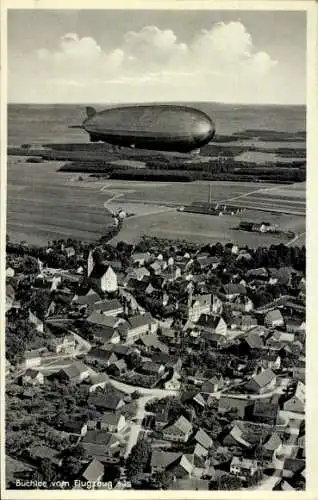 Ak Buchloe im Allgäu, Fliegeraufnahme, Zeppelin