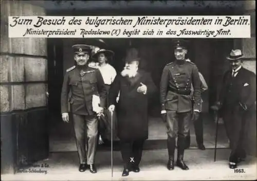 Ak Berlin Mitte, Ministerpräsident Radoslawo begibt sich in das Auswärtige Amt
