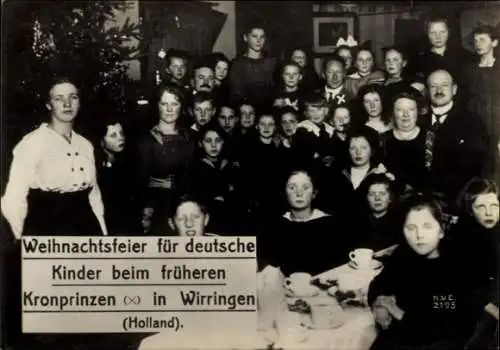 Ak Weihnachtsfeier für deutsche Kinder beim früheren Kronprinzen in Wirringen