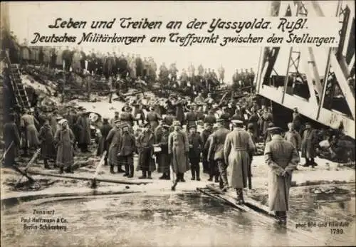 Ak Russland, Leben und Treiben an der Yassyolda, Treffpunkt zwischen den Stellungen, I WK