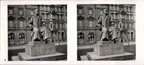 Stereo Raumbild Foto "Deutsche Plastik unserer Zeit" Nr. 2 Emil Fischer Denkmal Berlin