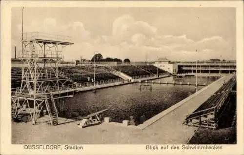 Ak Düsseldorf am Rhein, Stadion, Schwimmbecken