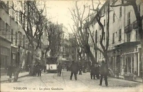Ak Toulon Var, Place Gambetta